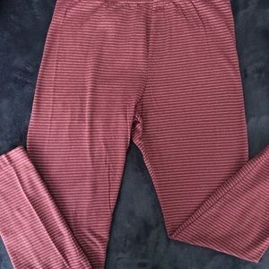 Burgundy and Gold Striped Old Navy Leggings